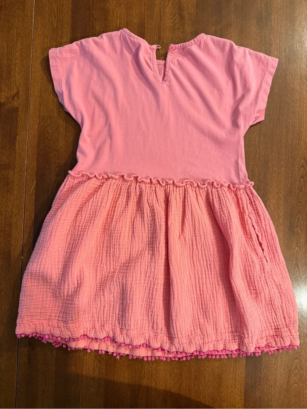 Boden Pink Coral Girls Top with Yellow Accent